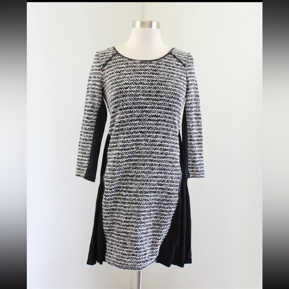 Maeve Monochrome Patterned Mini Dress